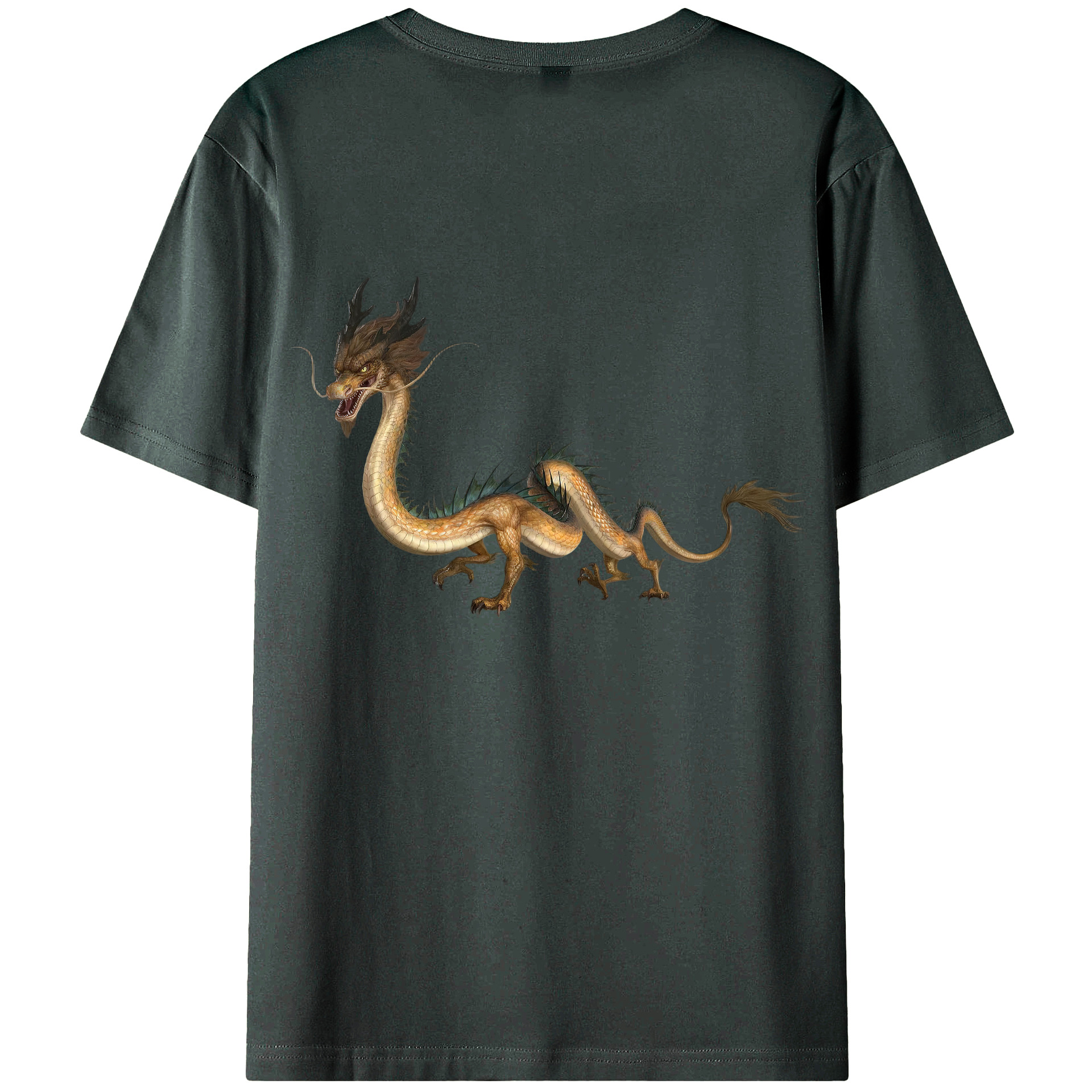 （画像用） Ne Zha 2 ナタ 魔童の大暴れ 綿100％ メンズ半袖Tシャツ（バックプリント） 通気性